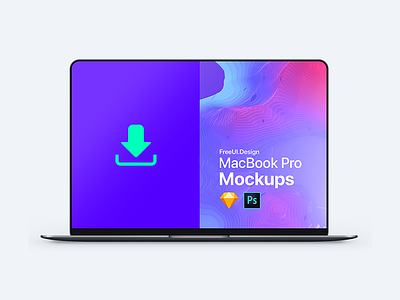 The New MacBook Pro Mockup | Photoshop + Sketch