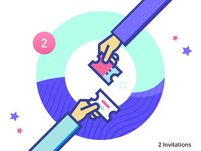 2 Dribbble Invitations to GIVEAWAY dribbble dribbble invitations dribbble invite icon illustration invitations invite invites ticket tickets