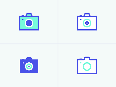 Daily Icon #003 - Camera ai blue camera camera icon daily icon icon design icons illustrator outline icon