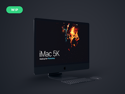 iMac 5K Mockup [W.I.P] apple computer freebies imac imac 5k mockup template photoshop mockup psd psd mockup