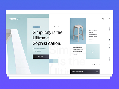 Cosmo Concept blue clean clear cosmo design concept fresh header news simple slides web concept