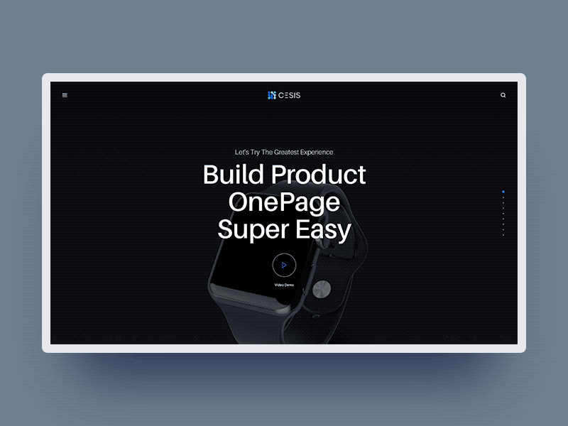 Product One Page | Slides Scroll animated dark dark theme interaction one page slide slides slides scroll. product ui design web design website