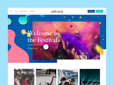 MIFESTIVAL | Home Page ver 2 [W.I.P] camping colorful dance festival food home page kids landing page music