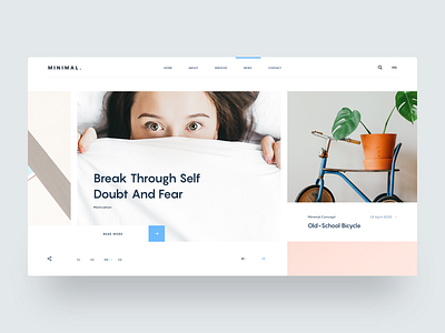 Minimal | Simple Blog Concept blog clean clear concept minimal minimalistic news simple web design