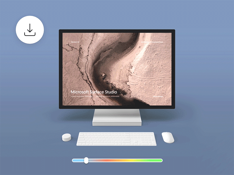 Free Download: Microsoft Surface Studio Mockup