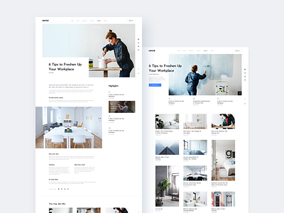 Clean Blog for MIHOME | Free Sketch File architectural blog clean clear decor home house minimal web design white