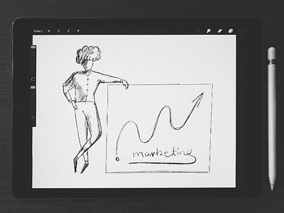 [WIP] mar·ket·er apple pencil business draw drawing illustration ipad pro marketer marketing procreate sketch wip work in progress