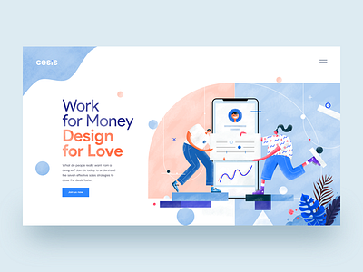 UI Designer Hero Header Concept creative header hero header illustration mobile profile typography ui designer user interface web designer