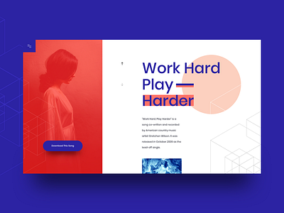 Crazy Red!!! album blue header hero header intro media menu music red web concept web design working