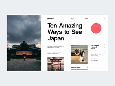 Japan blog clean clear interaction japan magazine photography typography ui design ux design web design