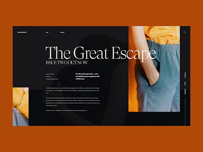 The Great Escape :: Layout Exploration black blog dark escape exploration inspiration layout magazine model news ui design web design
