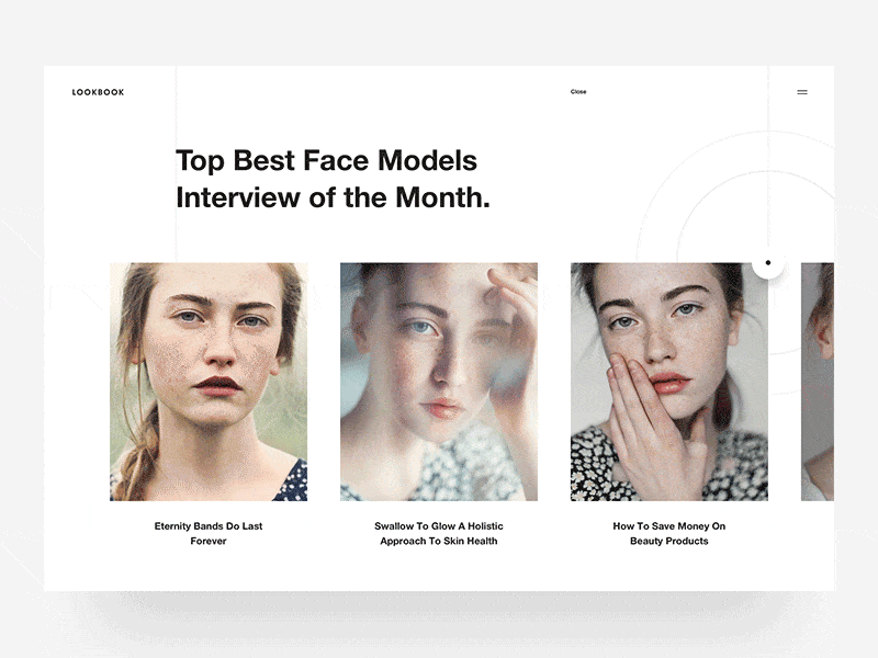 Fashion Designer #2 beautiful clean clean website creative face fashion grid interaction list minimal minimal branding model parallax slide ui design ui designer user interface web design white women