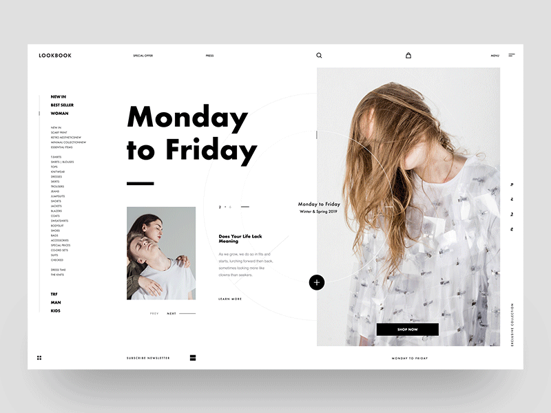 Lookbook :: Transition animated animation animation after effects clean clean ui clean website fashion interaction landing page lookbook minimal model slides smooth typography ui design ui interaction vietnam web design white background