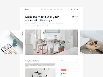 Mi Furniture :: Single Blog :: Free Download blog blog detail business clean creative free download free download sketch app free sketch free template freebie furniture magazine minimal news single blog sketch template tranmautritam ui design web design