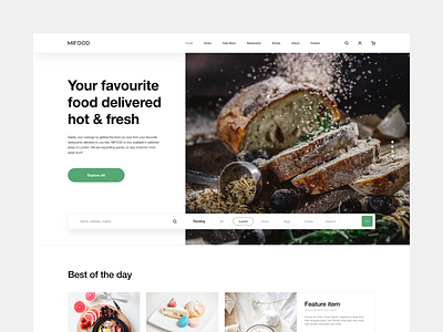 Mi Foods :: #1 clean creative delivery app delivery service drinks food food and drink food app food website foods home page landing page minimal restaraunt tranmautritam tranmautritam designer ui design vietnam web design web designer