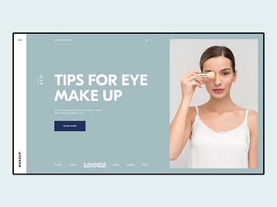 MAKEUP :: Layout Exploration beauty business call to action clean creative fashion girl landing page light magazine makeup minimal news tips tranmautritam tutorial ui design web design women wordpress