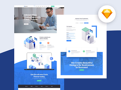 Business Sketch App Template blog branding business clean creative design illustration landing page minimal sketch app sketch app template template tranmautritam typography ui ui design ux vector web design wordpress