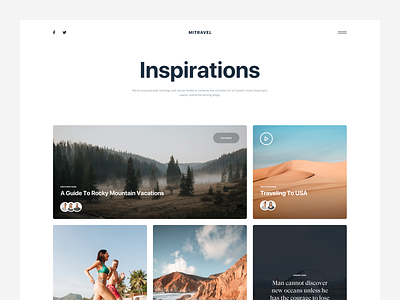 MI Travel :: Blog Card blog blog card blog inspiration blog style card clean clean blog creative free download freebie minimal sketch template theme tranmautritam tranmautritam web design travel traveler ui design web design web designer