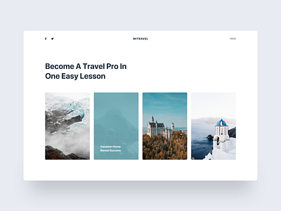 MI Travel :: Lesson blog blog card blog inspiration blog style card clean clean blog creative free download freebie minimal sketch template theme tranmautritam tranmautritam web design travel traveler ui design web design web designer