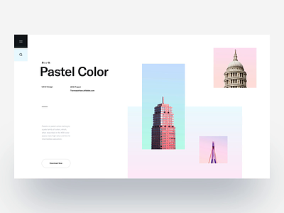 Pastel Color after effects architechture architect architectural design blog business clean clean creative clean landing page clean layout creative creative blog creative layout creative website interaction landing page minimal minimal layout sketch ui design
