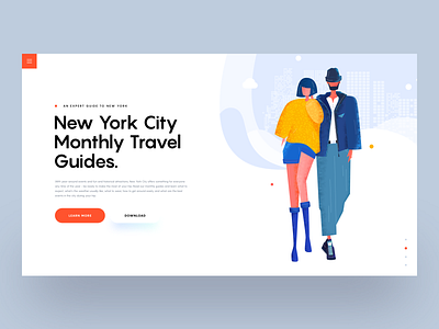 New York City Travel Guides :: Illustration article blog character character concept clean creative creative blog design guide illustration illustration ui illustrator landing page tranmautritam travel blog travel blogger travel guide ui design ui designer ui designers