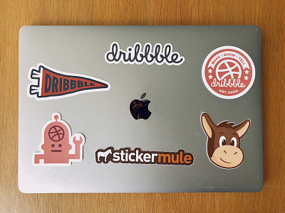 Dribbble Stickers dribbble dribbble sticker macbook macbook pro stickers