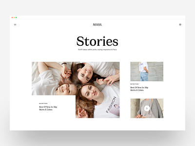 Mass :: Stories :: Fashion Sketch Template black and white blog clean clean style clean ui clean ui design creative design fashion fashion app fashion shop fashions free download landing page minimal minimal style shopping tranmautritam ui design web design