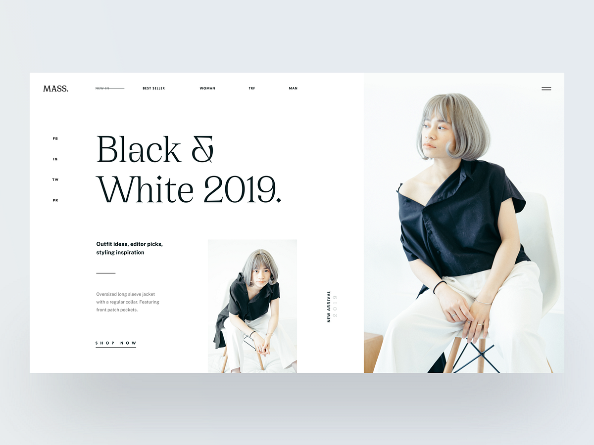 Black & White :: Layout Exploration by Tran Mau Tri Tam on Dribbble