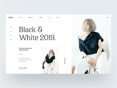Black & White :: Layout Exploration black and white blog clean clean layout clean website creative fashion fashion app fashion model fashion web landing page landing page concept minimal minimal design model photography shopping shopping cart ui design web design