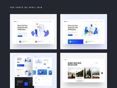 My Top Shot of April 2019 blue business character design character illustration clean clean ui style creative dribbble fashion illustration landing page minimal template theme tranmautritam tranmautritam dribbble travel blog ui design web design website