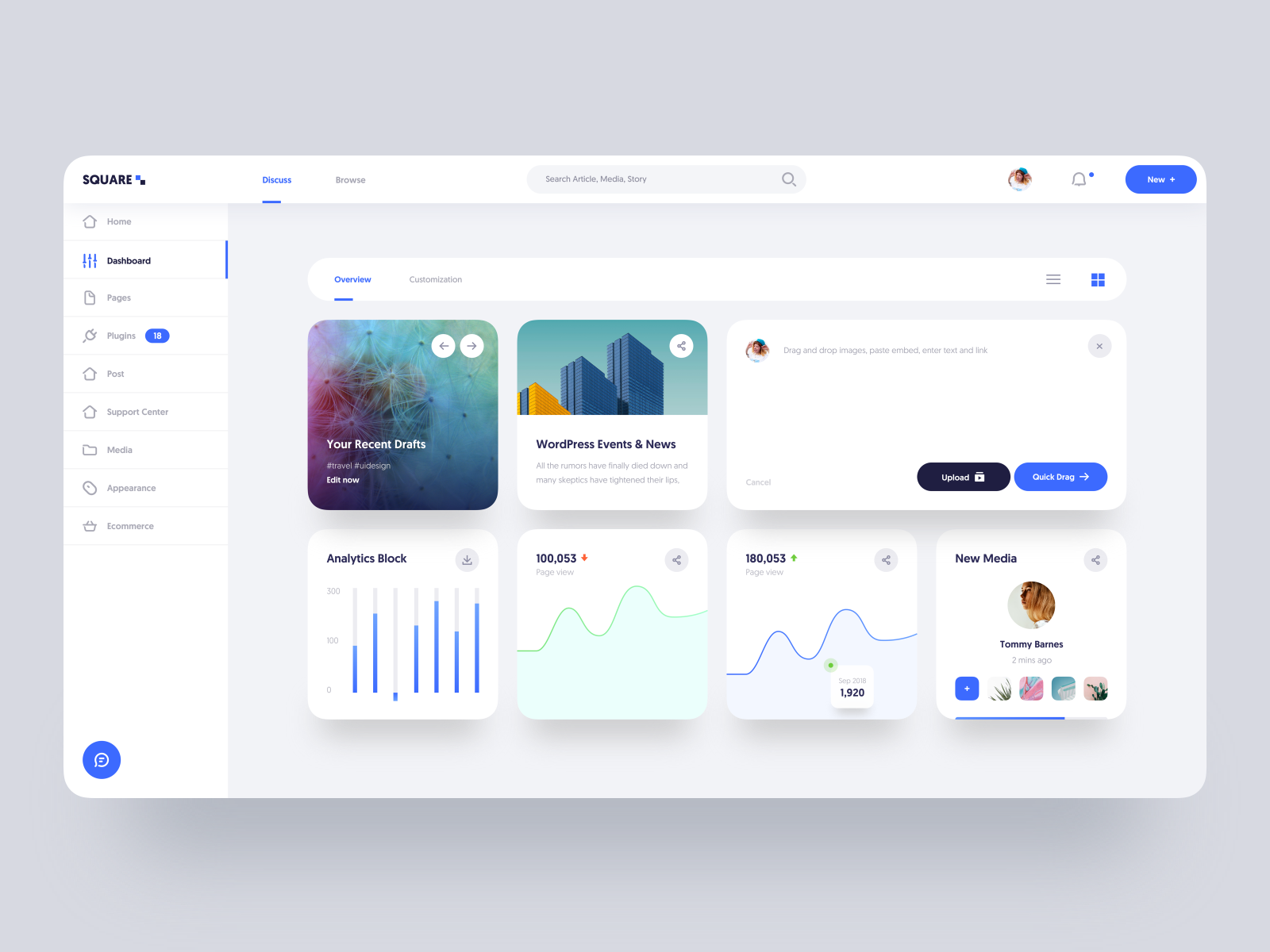 Square Dashboard Version 1.0 by Tran Mau Tri Tam on Dribbble