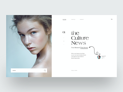 Thefox :: Layout Exploration article page avatar clean clean hero header creative description fashion grid landing page layout exploration layoutdesign minimal news pagination product design tranmautritam ui design user web design wordpress