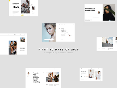 First 10 Days of 2020 business character clean computer creative fashion fashion website illustration illustrator landing page minimal product design tranmautritam ui design user interface web design website woman womans working