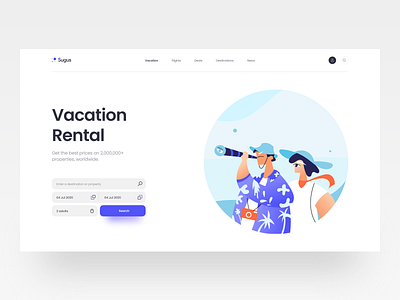 Vacation Rental - Sugus UI Kit Testing app design blog clean creative filter input landing page minimal product design search sugus sugus ui kit text box tranmautritam travel travel app traveling ui design ui kit web design