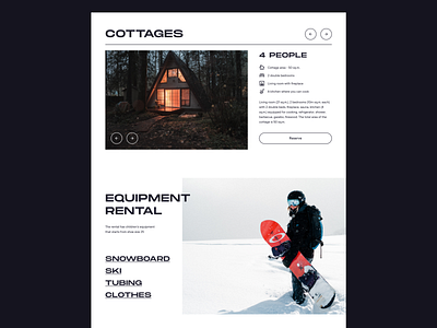 Part of the ski resort website brutalism brutalist clean ui inspiration landing page minimalism modernism simplicity ski snowboard ui web web design webdesign website website design