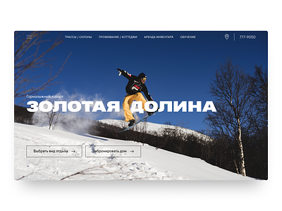Ski Resort Website branding minimal typography ui web web design webdesign website website design