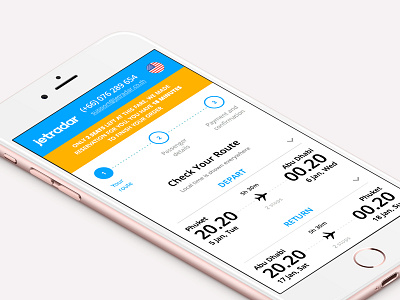 Jetradar OTA agency app clean flights interface mobile progress bar site sketch travel ui ux