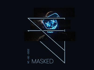 Poster 3 | MASKED design neon neon colors poster a day promotion promotional promotional design unsplash