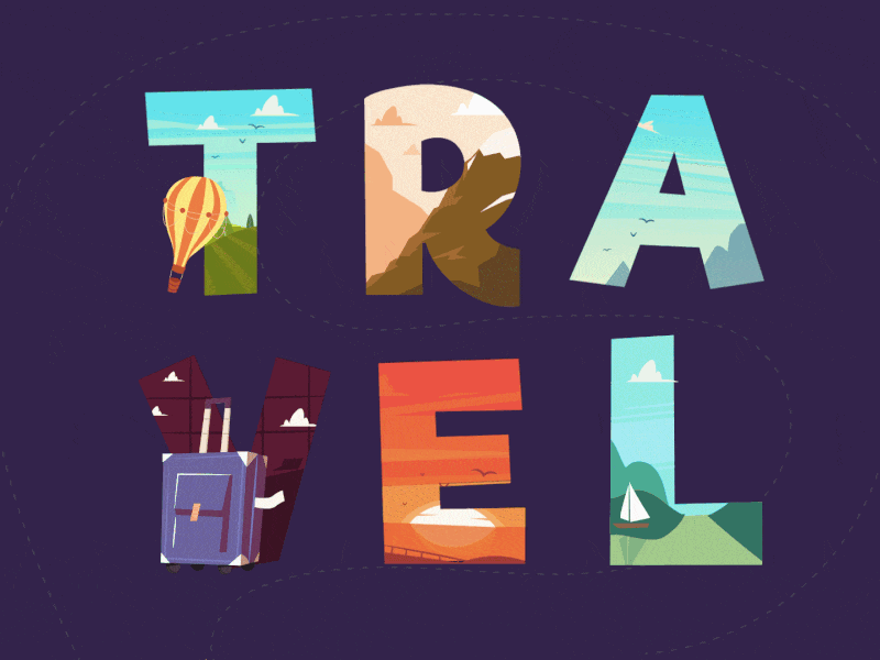 Travel animated gif animation landscape plane travel travel app
