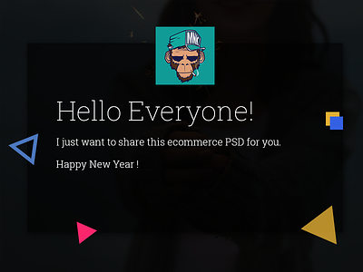 Happy New Year 2016 ecommerce free psd