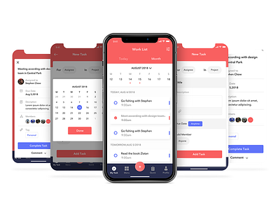 Aking - To do list and an task management app task flow task list task management task manager ui ux uidesign