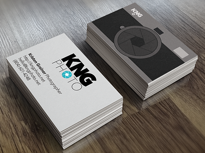 KNG Photo Business Cards avenir next business cards camera photographer shutter