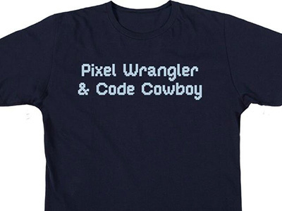 Pixel Wrangler & Code Cowboy font pixel threadless typetees