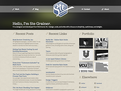 Personal Site Homepage