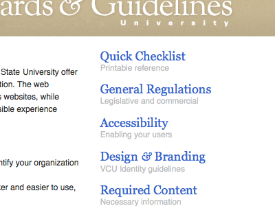 Web Standards & Guidelines