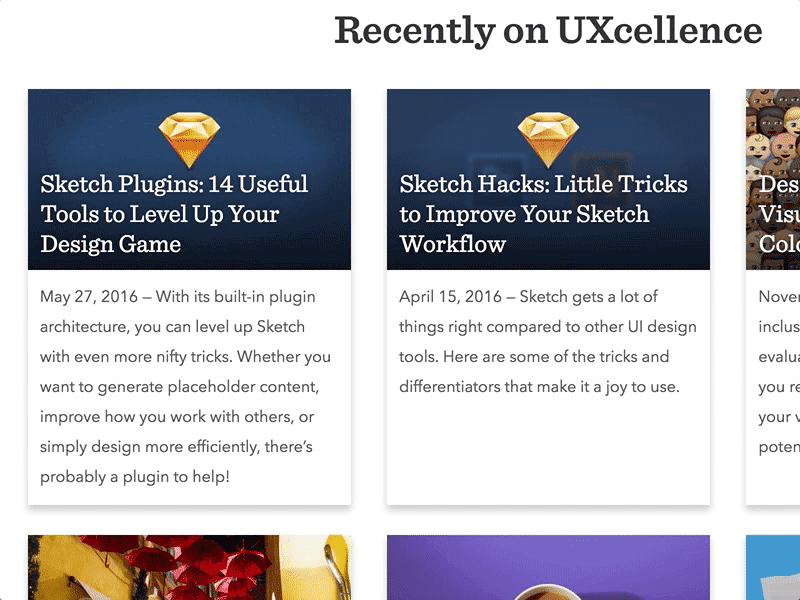 Recently on UXcellence animation focus hover ux