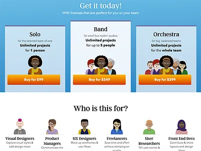 UX Compendium Pricing diversity illustration inclusion personas pricing product