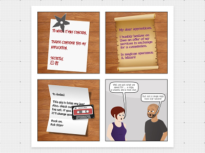 The User Stories comic illustration job application theuserstories