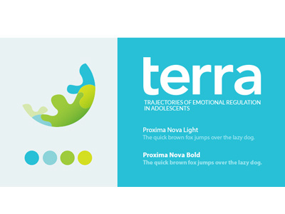 Final Logo Design Terra Colours blue colours font green logo proxima typography