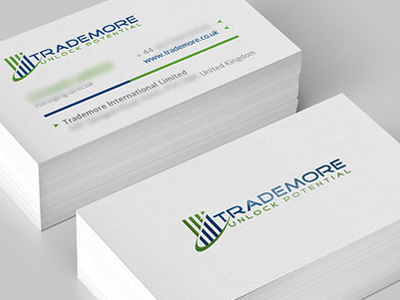 Business Card Design Green Blue